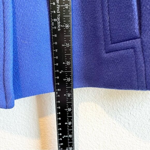 Talbots Pea Coat 6P Royal Blue Wool Blend Lined Italian Fabric Preppy Warm Chic - Picture 9 of 12